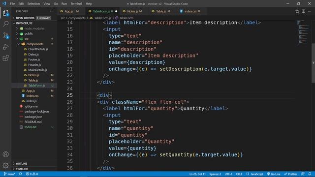 PART 3 - Let's Build An Invoice App - Style Form + Build Invoice Table смотреть онлайн