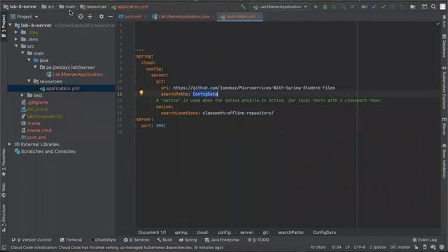 Lab 3: Spring Cloud Config Server - parte 2 смотреть онлайн