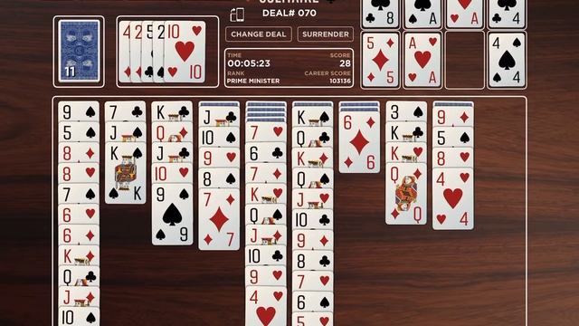 Churchill Solitaire Deal #070 смотреть онлайн