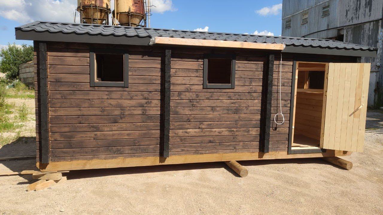 Отзыв √ 17 от заказчика. Баня мобильная из бруса под ключ. смотреть онлайн