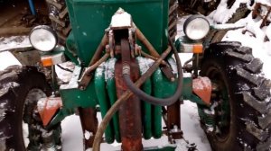 т 40 ам и самодельный передний супер отвал к нему