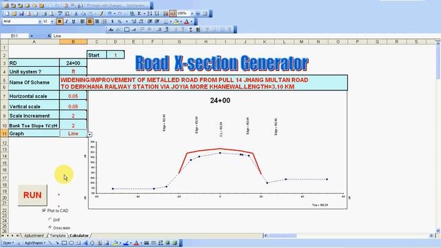 ROAD X-SECTIONS &PLAN PROFILES PLOTTING PRG IN AUTO CAD. смотреть онлайн