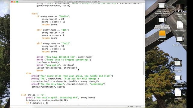 Python Text adventure [EASY!] - Part 8 - Loot! смотреть онлайн