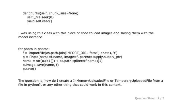 Django : "Upload" a file from django shell смотреть онлайн