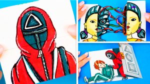 Как нарисовать куклу, надзирателя из игра в кальмара (поделки самоделки)