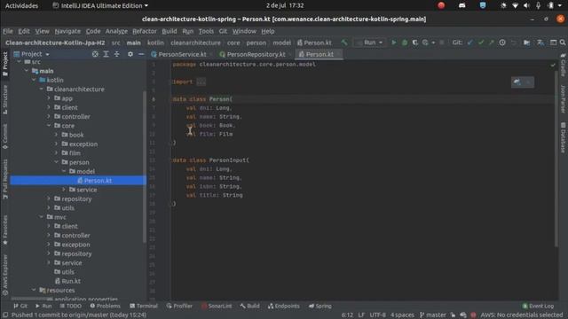 Clean architecture + Kotlin + Springboot + Jpa смотреть онлайн