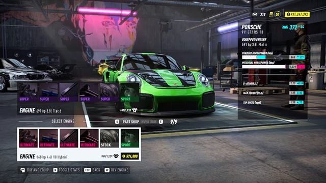 NFS: Heat - Porsche 911 GT2 RS 2018 Customization (Race Build)!!