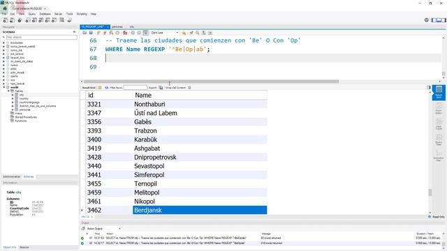 MySQL | WHERE SQL | Comparar Strings | Expresiones Regulares en MySQL | REGEXP en MySQL (parte 2) смотреть онлайн
