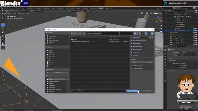 Export cameras and object details from Blender for After Effects смотреть онлайн