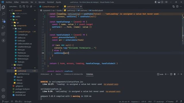 29. Validación de formulario: validaciones y mostrando errores | React en español смотреть онлайн