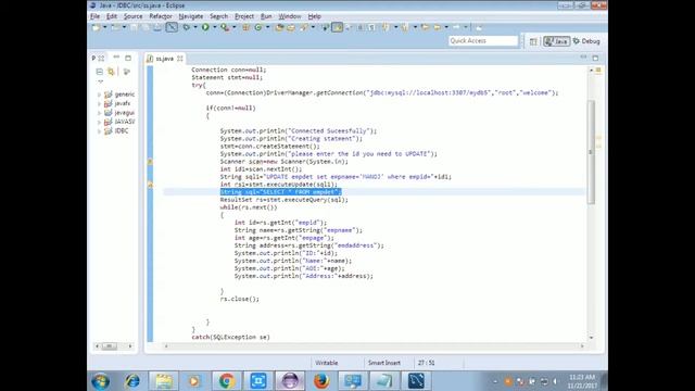 Java Tutorial in Tamil-52:JDBC update Query смотреть онлайн