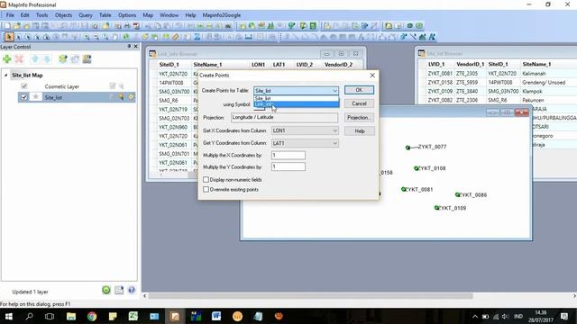 Import topology & coordinat excel to mapinfo смотреть онлайн
