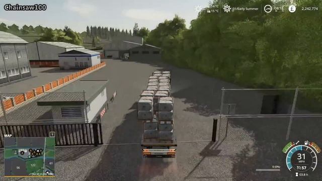 COMBINE UNDERWAY FOR THE 1ST TIME THIS YEAR Chellington Valley Timelapse - FS19 Ep 72 смотреть онлайн