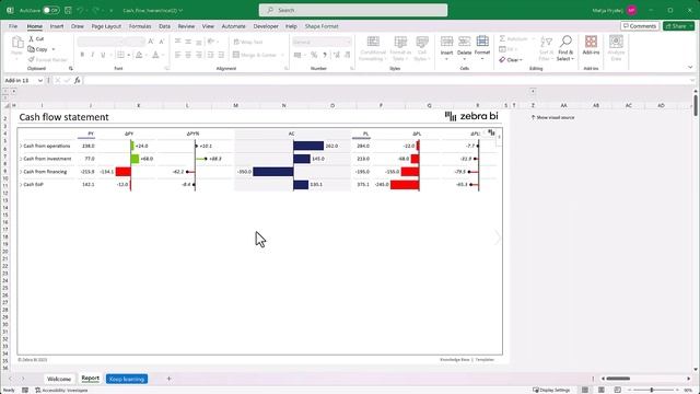 Interactive CASH FLOW statement dashboard in Excel | Free Template смотреть онлайн