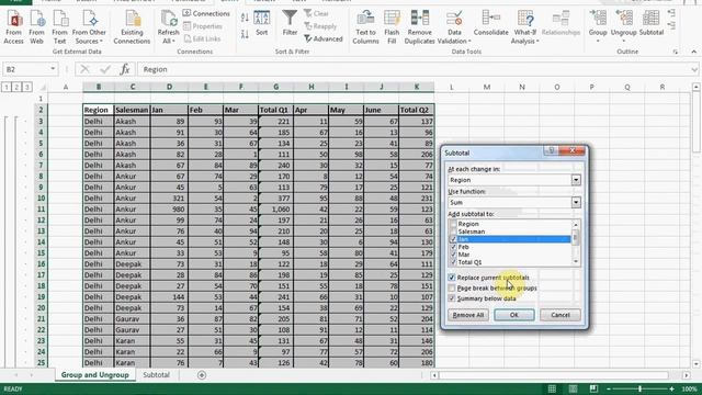 Subtotal&Grouping in Excel 2013 (Hindi) смотреть онлайн