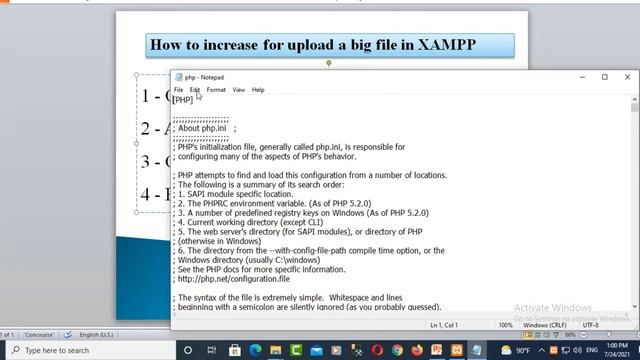 How to increase for upload a big file in XAMPP/ config upload_max_size смотреть онлайн