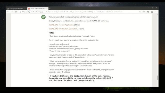 SAML Single Sign-On configuration with WLS as Identity Provider and Service Provider смотреть онлайн