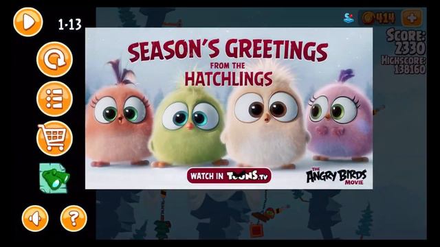 Angry Birds Seasons: Ski Or Squeal All Levels 1 - 25