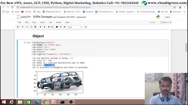 Python Demo Class | OOPs Concepts | Cloud4Green Technologies смотреть онлайн