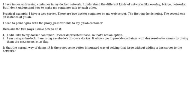 DevOps & SysAdmins: Docker - Canonical way of dns resolving container смотреть онлайн