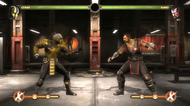 Mortal Kombat 9 - Cyrax combos (x-ray and reset) смотреть онлайн