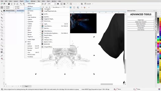 CorelDRAW tutorial Creating Design Elements Image Components смотреть онлайн