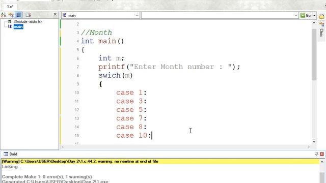 If Switch Statement in ANSI C DAY 2 30 09 2019 смотреть онлайн