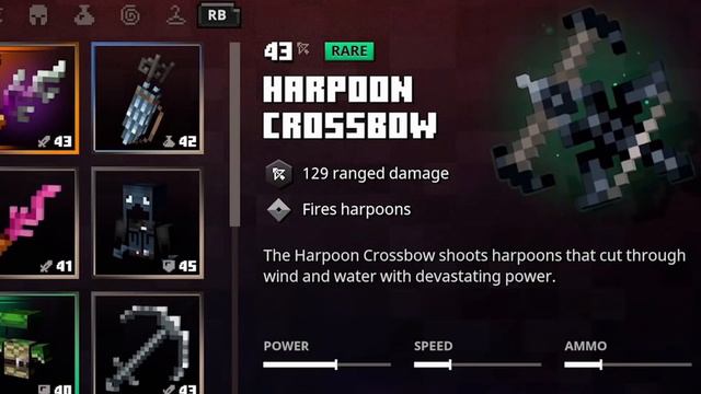 HARPOON Quiver Artifact & Crossbow in Hidden Depths DLC Minecraft Dungeons смотреть онлайн