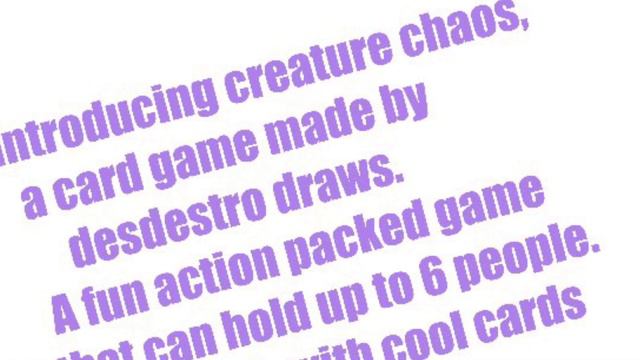 Creature chaos! Card game (preview) смотреть онлайн