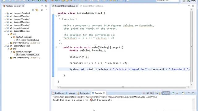14x - Learn Java - Floating Point Variables - Exercise 1 смотреть онлайн