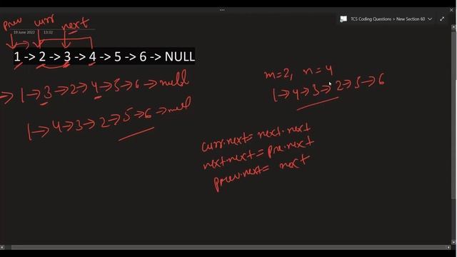 Reverse a sublist of a linked list || GeeksforGeeks || Problem of the Day смотреть онлайн