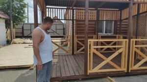 Беседка с односкатной крышей 4х2,5 метра