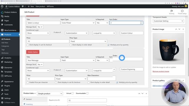 Woocommerce Custom Product Addons