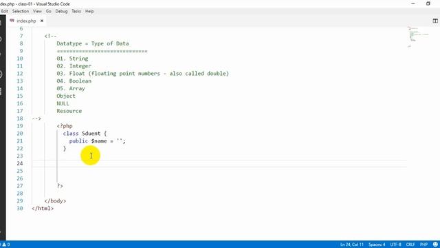 Raw PHP Course for Beginners (Datatype Object part-12) смотреть онлайн