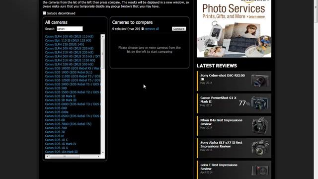 Выбор камеры Canon