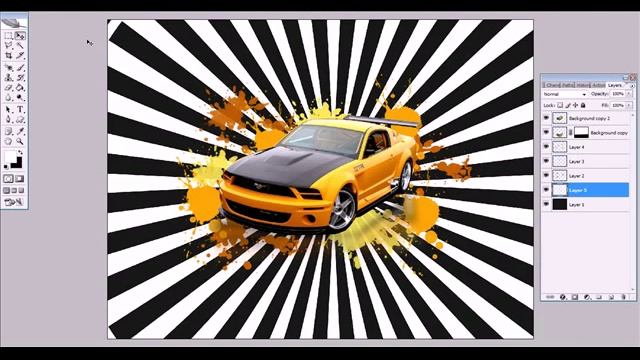 Funky Mustang Photoshop Wallpaper