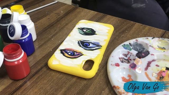 Рисунок на чехле/для начающих//Рисунок 9/Abstract Painting/ Easy for Beginners смотреть онлайн