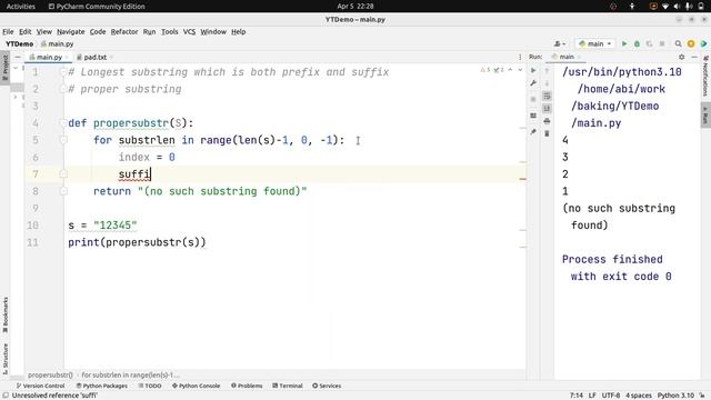 Longest substring which is prefix and suffix смотреть онлайн