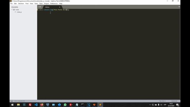 NODE JS + SUBLIME TEXT o BLOCK DE NOTAS смотреть онлайн