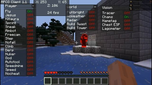 1.2.5 (Minecraft Hack Client) - Release 1 - NoCheat Bypasses, Better FPS, Console, Hotkeys смотреть онлайн
