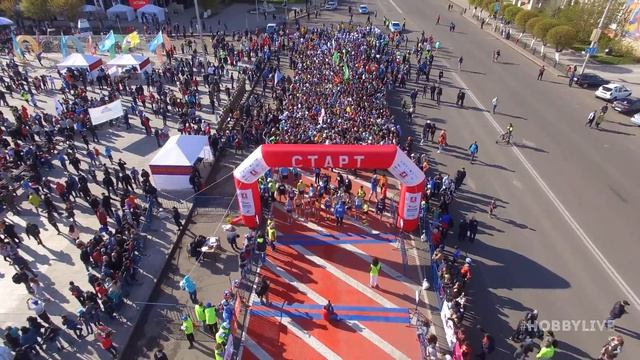 Karaganda Half Marathon "Арманға жол" 2018 с высоты! [Full Version] Карагандинский полумарафон. смотреть онлайн