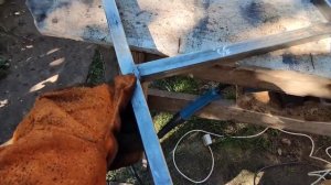 Полуавтомат Динамика. Сварка стеллажа