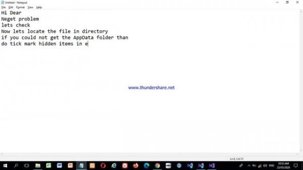 NuGet config is not valid xml path error