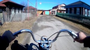 ЛЕГЕНДАРНЫЙ МОТОВЕЛОСИПЕД RIGA-11.2 / Весенний прохват по посёлку 2021