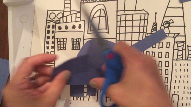 Drawing a Dinosaur invading your hometown! Collage and drawing. смотреть онлайн