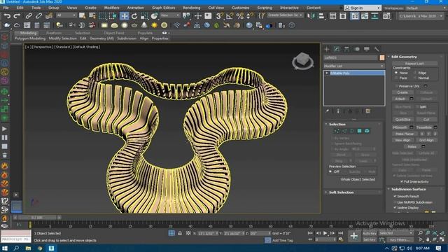 3Ds Max 2020 Parametric Modeling of Round bench Tutorial | Editable Poly Tutorial смотреть онлайн