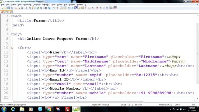 How to create Online Leave form without using Css - Html Tamil Tutorial Part 10 смотреть онлайн