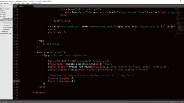 Paginación de resultados con PHP y MYSQL | Sistema Blog Extención 1 смотреть онлайн