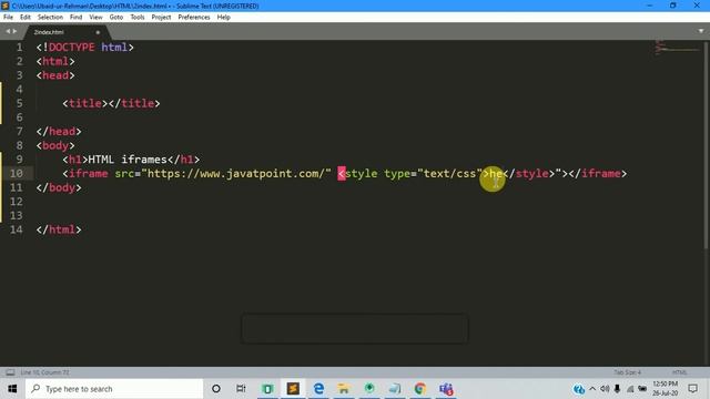video 16 ||  purpose of iframe element  in HTML|| HTML || step by step web development series