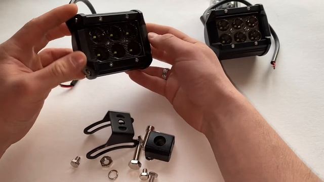 Обзор LED фары 18W BLACK ближний/Дальний свет смотреть онлайн